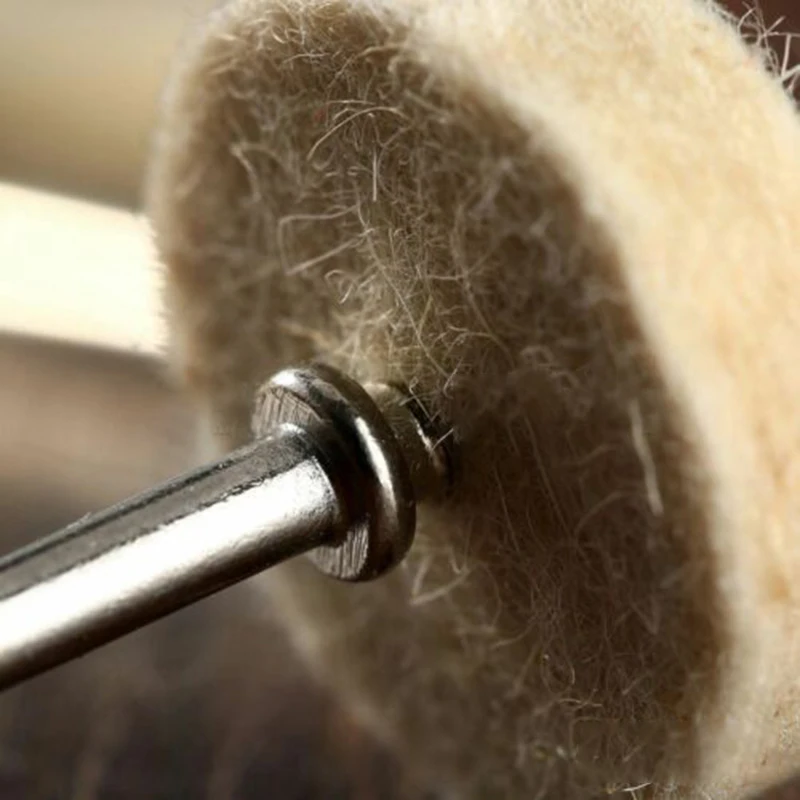 50Pcs 1 Inch 25mm Wool Felt Polishing Wheel Buffing Pad Disc For Metalworking