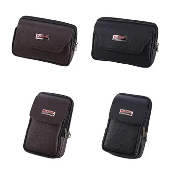 

Men Vintage PU Leather Waist Bag Phone Pouch Sport Belt Hip Belt Loop Holster Wallet Carry Case Purse