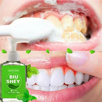 

Tooth Whitening Cleaning Mousse Remove Plaque Stains Oral Odor Fresh breath Bright Teeth Toothpaste Dental Care Tool 60ml New