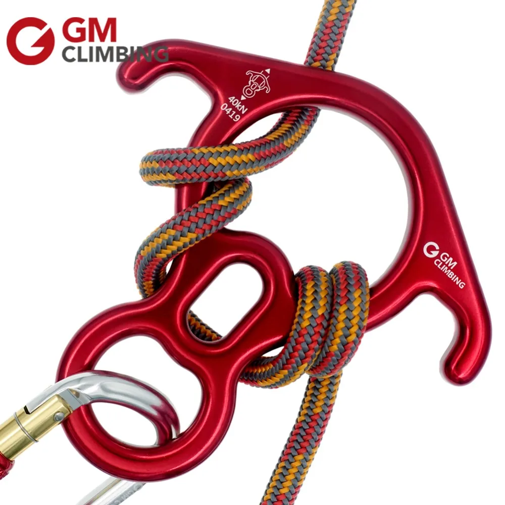 climbing rappel caving 1 Pair CMI Figure 8 belay device with carabiner D Ring 