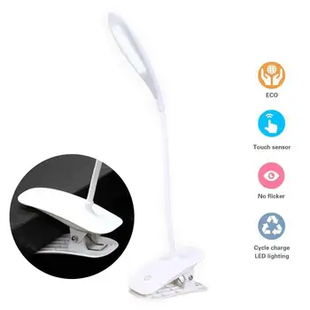 

Dimmable LED Flexible USB Reading Light Clip-on Beside Bed Table Desk Lamp Gift