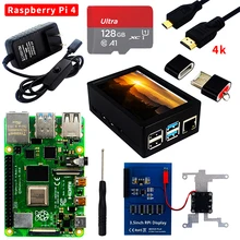 Raspberry Pi 4 Model B Kit 2 ГБ 4 ГБ 8 ГБ ОЗУ + карта + чехол + вентилятор охлаждения + 4K HD видеокабель + источник питания для Raspberry Pi 4 B Raspberry Pi 4 Model B Kit 2 ГБ 4 ГБ 8 ГБ ОЗУ + карта + чехол + вентилятор охлаждения + 4K HD видеокабель + источник питания для Raspberry Pi 4 B