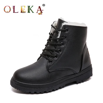 

OLEAK Ankle Winter Boots Women Platform Rome Round Toe Ladies Boots Mature Style Snow Boots New Shoes 2020 AS176