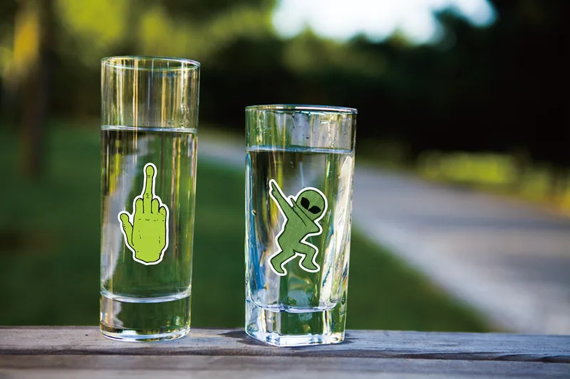 50 шт. наружный космос, НЛО-инопланетянин и наклейки для детей, водонепроницаемые наклейки для скейтборда и ноутбука, мотоциклетные наклейки на холодильник и автомобиль, детские игрушки