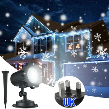 

Christmas Snowflake LED Laser Projector Light Snow Outdoor Garden Landscape Lamp Rechargeable Wedding Birthday Party DJ Lamp