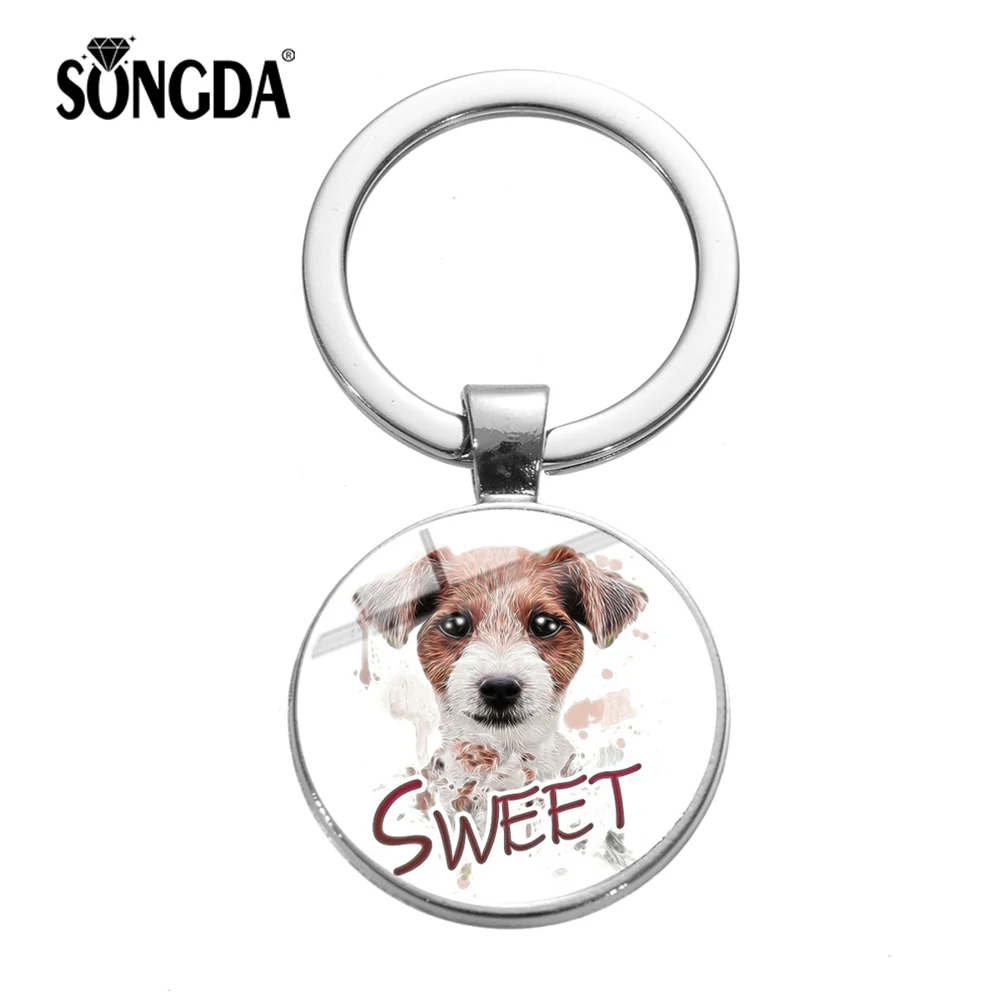 

SONGDA Fashion Sweet Dog Keychain Cartoon Animals Wolf Bear Cat Panda Leopard Collections Key Ring Punk Jewelry for Women Men