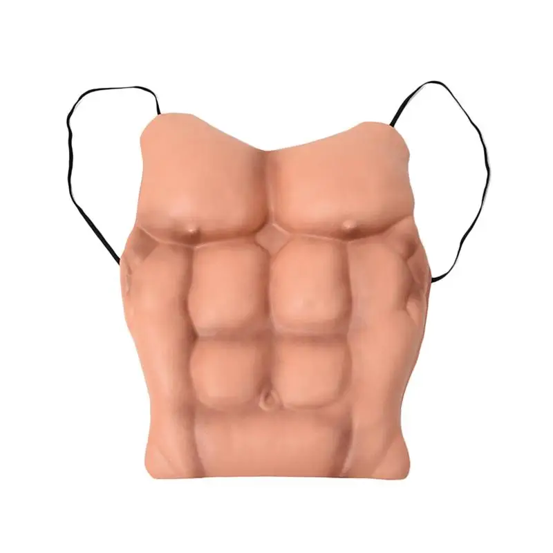 

Fake Muscle Props Cosplay Makeup Funny Fake Chest for Masquerade Costume Halloween Party Cosplay