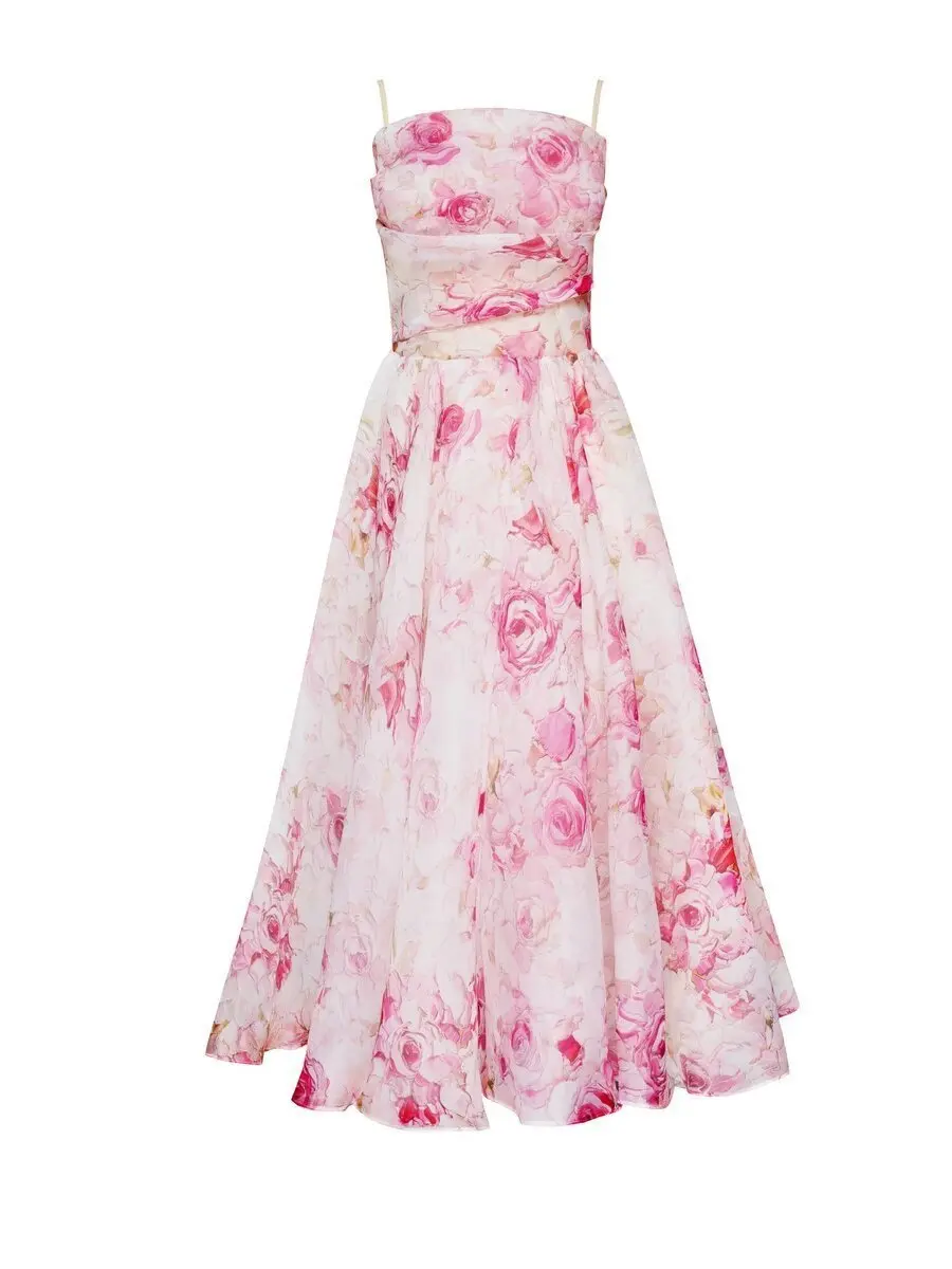 Solid Color Tube Top Big Swing Loose Dress