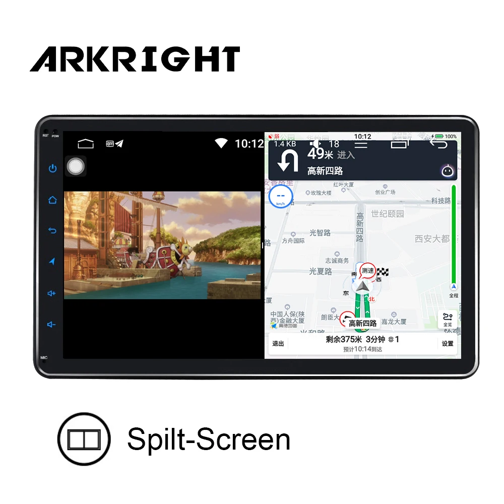 Автомобильный мультимедийный плеер ARKRIGHT 9 дюймов, 4 ГБ, 64 ГБ, 1 din, автомагнитола, Android 8,1, стерео, gps, Navi, видео выход, 4G, ips, Carplay