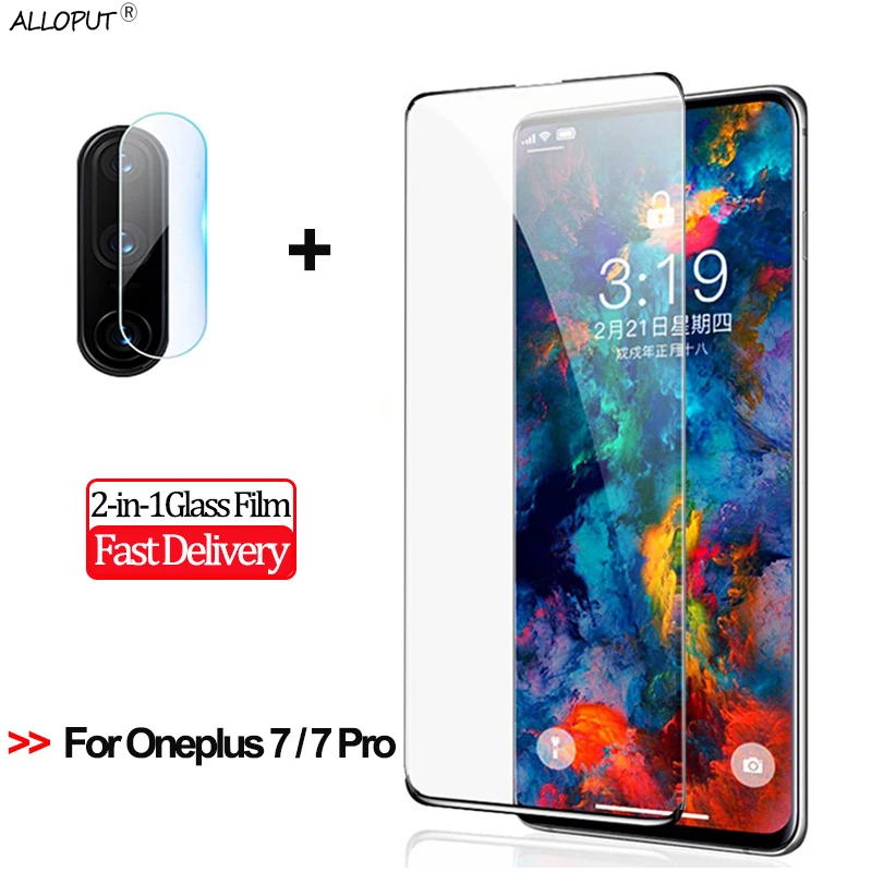 

2-in-1 Camera Glass Oneplus 7 Pro Screen Protector Tempered Glass oneplus 7 Protective Glass Film Oneplus 7 Pro Screen Protector