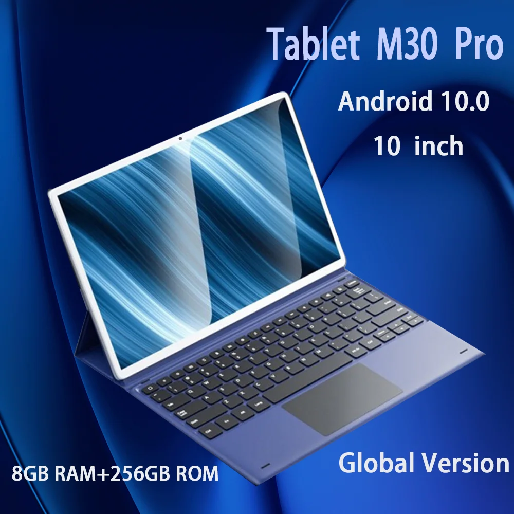 Tablet M30 Pro 8GB RAM 256GB ROM 10.1inch Tablets 1920x1200 Android Tablete 10 Core Tablette PC 4/5G Network Dual Call Wifi GPS tablet stand for desk