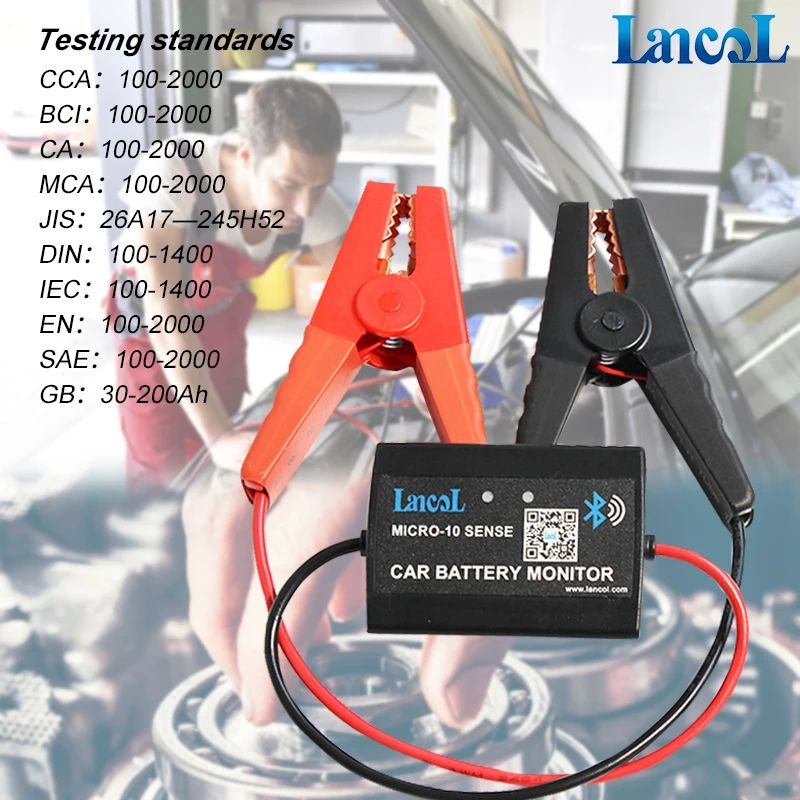 Lancol M-10 Bluetooth 4.0 12V Car Battery Monitor Tester Diagnostic Tool For Android IOS Digital Analyzer Battery Health