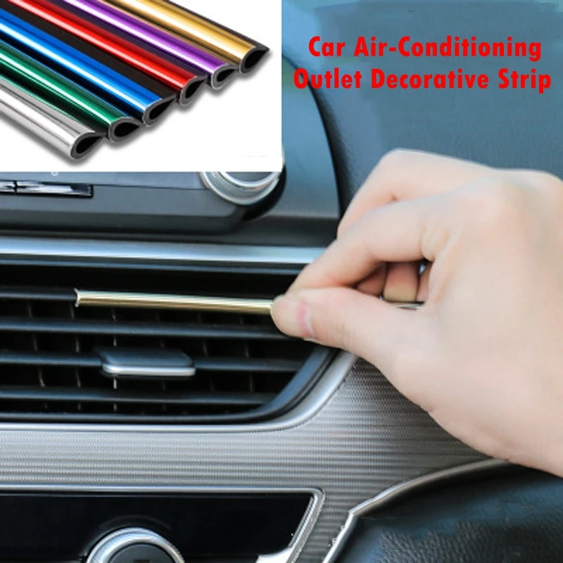 

10 Strips/set of Automotive Air Conditioning Air Outlet Decorative Strips Electroplating Sequins Stylish and Beautiful Design