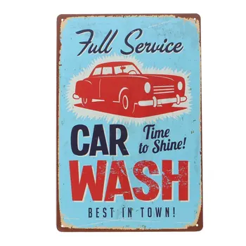 

Car Wash Retro Vintage Tin Metal Sign Wall Decor