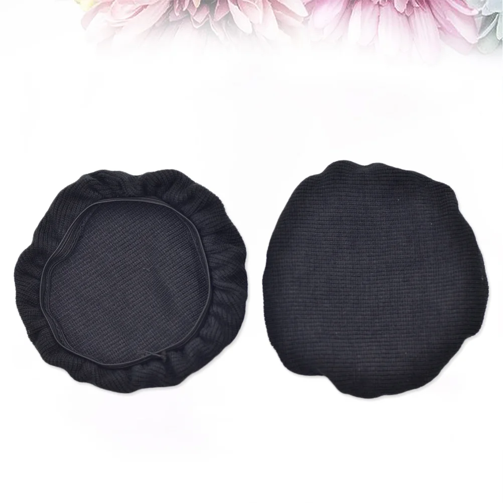 noir Housses de casque extensibles 7,5 cm Couvre-oreillettes hygiéniques jetables Couvre-oreille de taille moyenne 100 pièces 