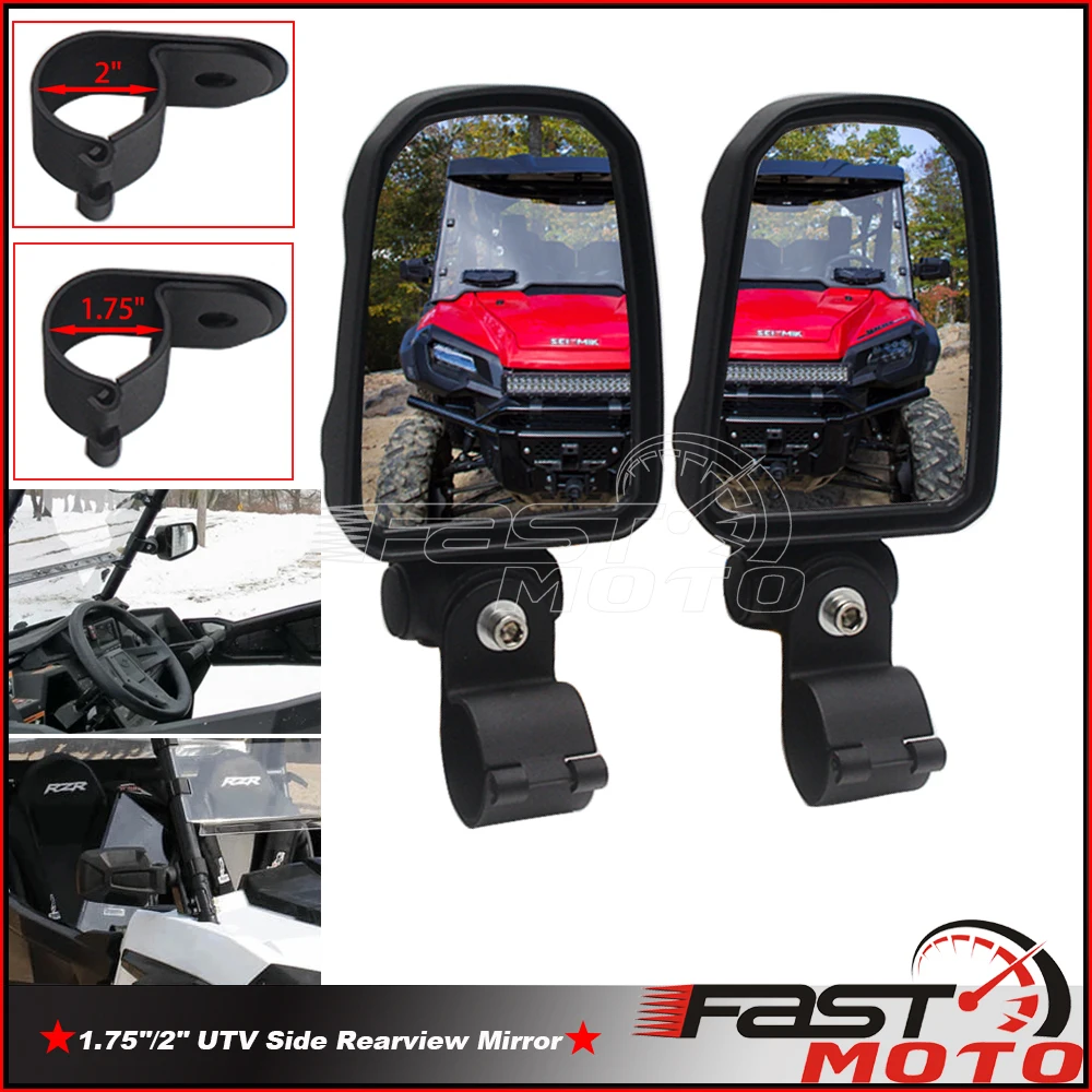 Specchietto Retrovisore Utv Da 2 Pollici Per Polaris Kawasaki Reel Serie 600 Kubota Rtv 900 1100 Specchietti Retrovisori Laterali Da 1.75 Pollici Per 
