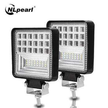 

Nlpearl 4'' 72W 126W Combo LED Work Light for Truck Off Road Tractor SUV 4X4 ATV Car Spot Beam LED Driving Fog Light Bar 12V 24V