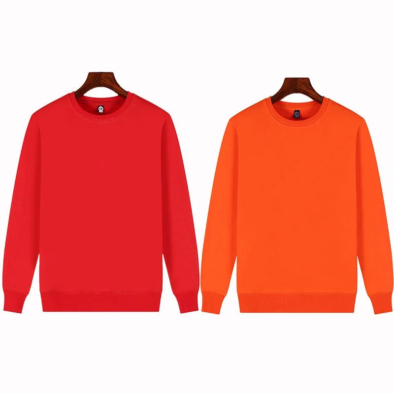 Red Orange CG303 Женская толстовка с длинными рукавами Harajuku однотонный Свитшот свободные женские повседневные худи и свитшоты спортивный костюм - Цвет: Red Orange