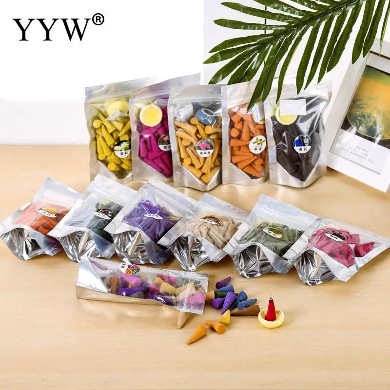 

Approx 45pcs/Bag Tower Incense Smoke Cone Incense Cones Hollow Smoke Home Fragrance Aromatherapy Diffuser Environment Aromatizer