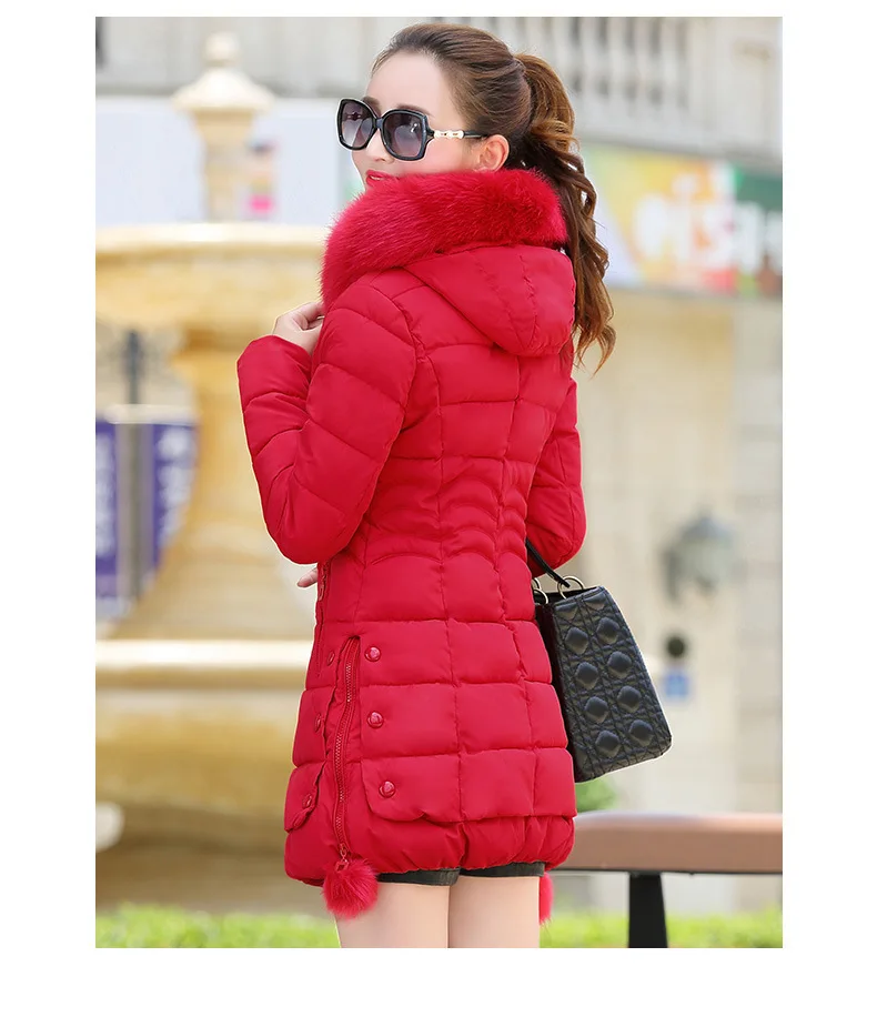 

Cotton-padded Clothes Women's 2019 New Style Korean-style Fashion Mid-length Winter Women's Slim Fit Slimming Cotton Coat Thick