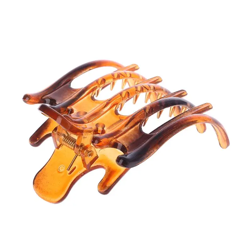 

Women Lady Girls Simple Non Slip Grip Large Claw 5 Claws Hair Clip Clamp Black