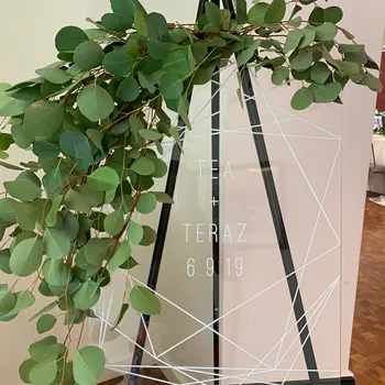 

Wedding Sign Clear Glass Look Acrylic Wedding Sign Sign, Geometric Lines Modern Minimalist, Modern Decoration