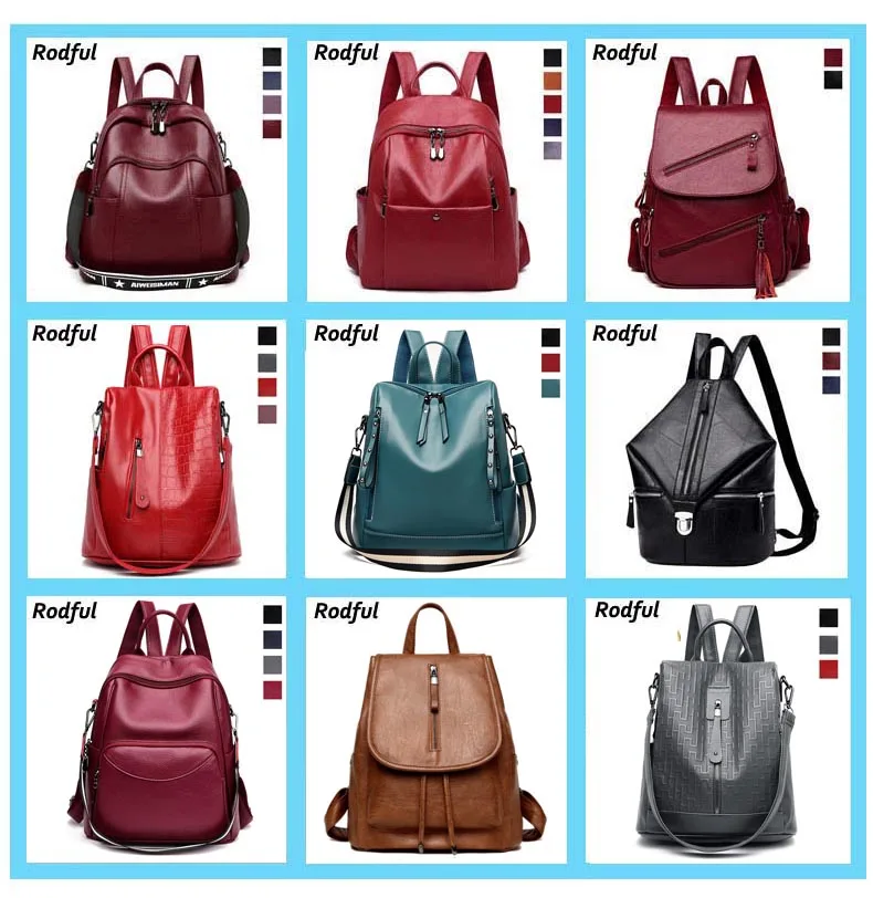 leather backpack women