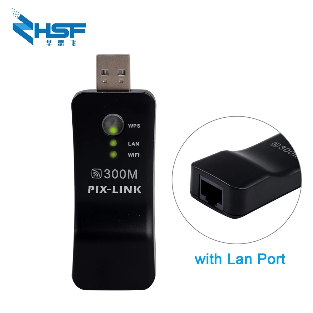 300Mpbs USB портативный беспроводной Wi Fi Смарт ТВ сетевой адаптер Универсальный HD TV RJ45
