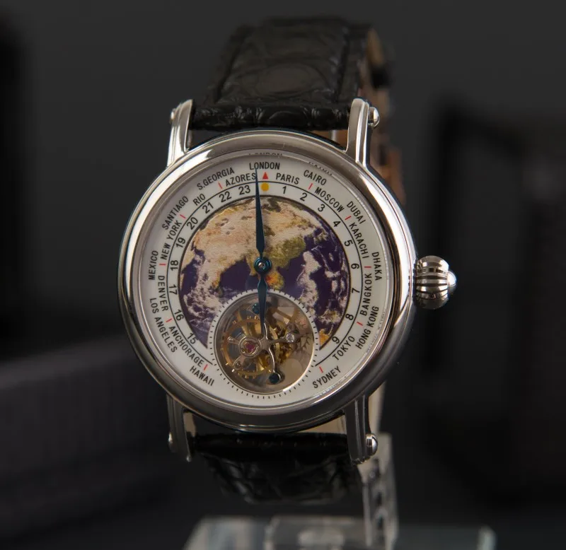 

Top Brand Tourbillon Watch Men Luxury Real Tourbillon Earth Dial Alligator Leather Mechanical Movement Mens Clock Relogio Male