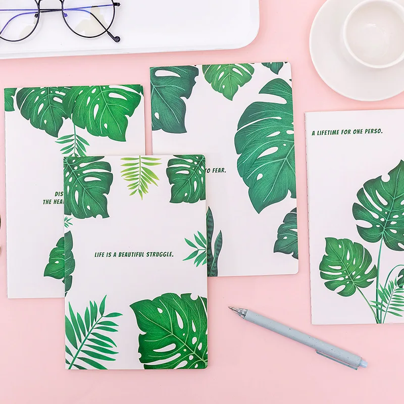 1Pcs 30 Sheets/Pad Creative Palm Leaf A5 Notebook For Students Simple Reading Diary Stationery School Office Supplies New | Канцтовары
