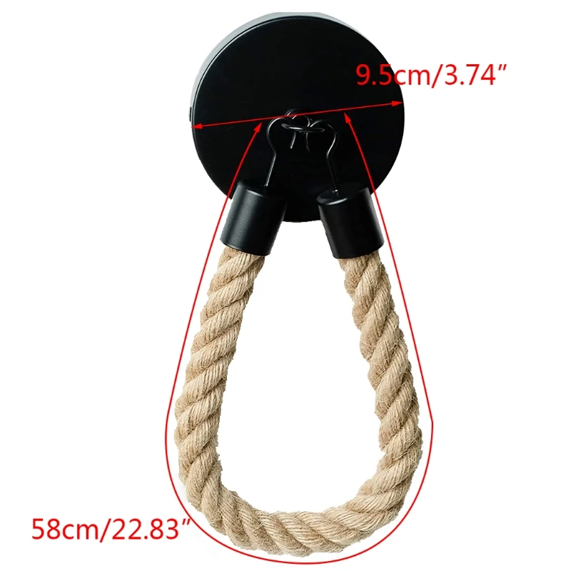 Bathroom Roll Tissue Rope Holder paper towel holder toilet paper holder toilet roll holder Jute Rope Holder Rack Vintage Toilet Roll Paper Wall Mounted Toilet Paper P15F