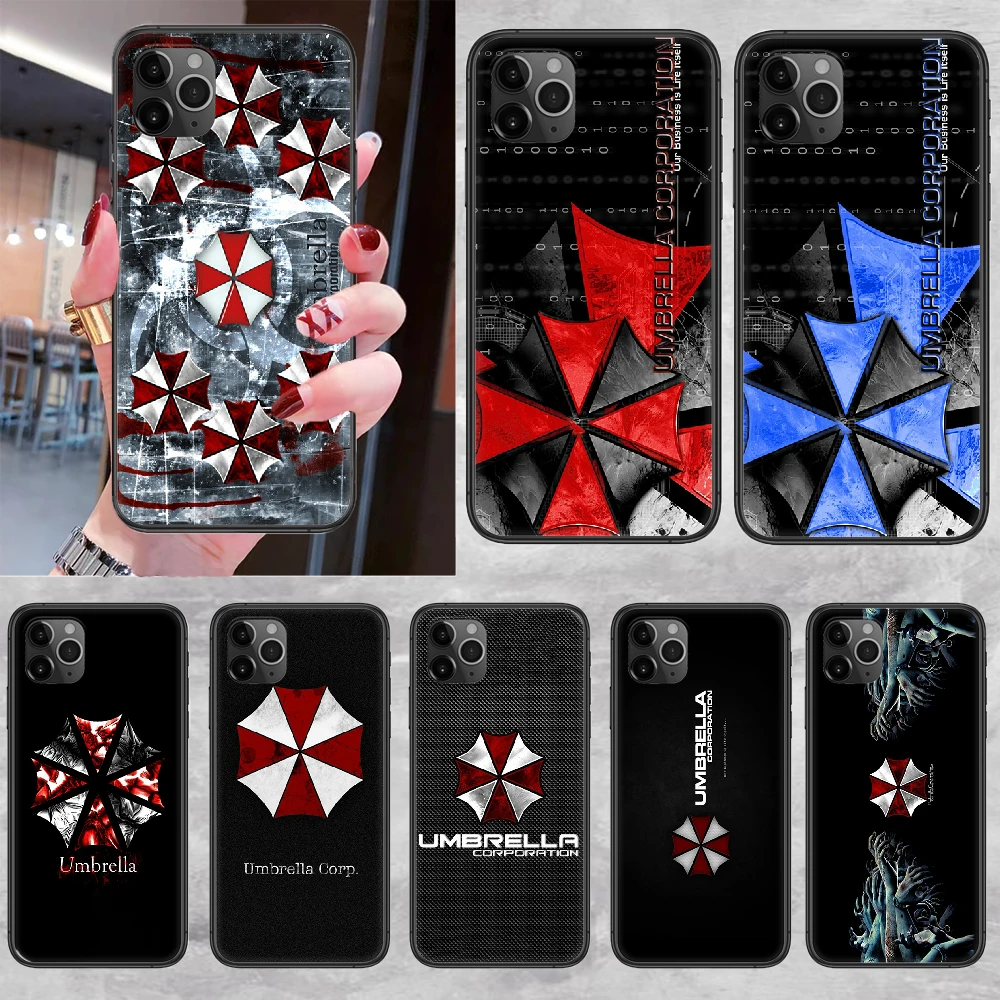 iphone 8 silicone case umbrella corporation Phone Case Cover Hull For iphone 5 5s se 2 6 6s 7 8 12 mini plus X XS XR 11 PRO MAX black art shell 3D iphone 7 plus phone cases