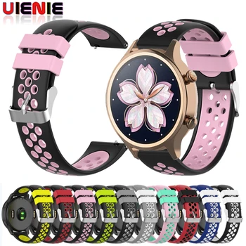 

18mm Silicone Wrist Band Strap for Ticwatch c2 Rose Gold Version for Garmin Vivoactive 4S Replacement Women's Wrist Bracelet