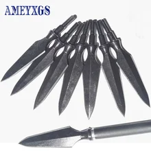 

6/12pcs Sharp Archery Bow Arrowhead BroadHead Tips Steel Arrow Points Hunting Fishing Accessories for Compound Bow and Crossbow