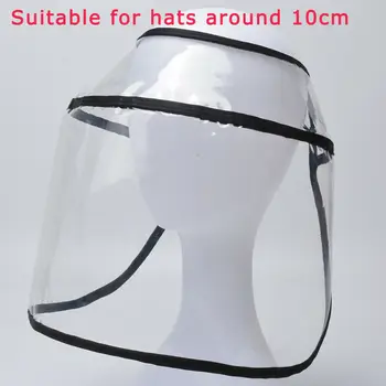 

Anti-spitting Protective Clear Face mask Removable cap Anti-fog Dust windproof fisherman Hat Anti fog Saliva Accessories