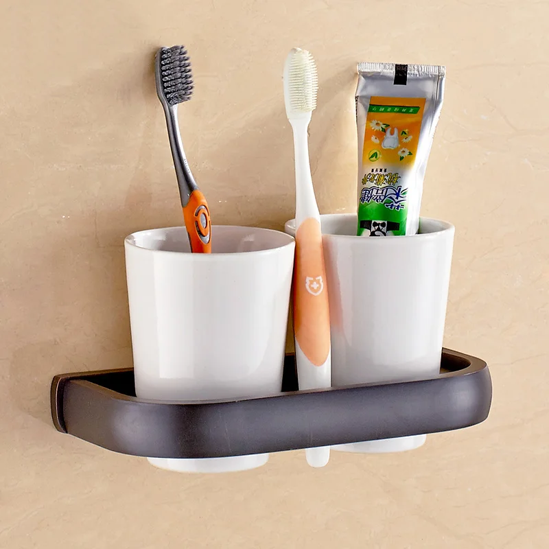 Oil Rubbed Bronze Black Square Bathroom Accessories Towel Shelf Towel Holder Toilet Paper Holder Wall Mounted Bath Hardware Sets