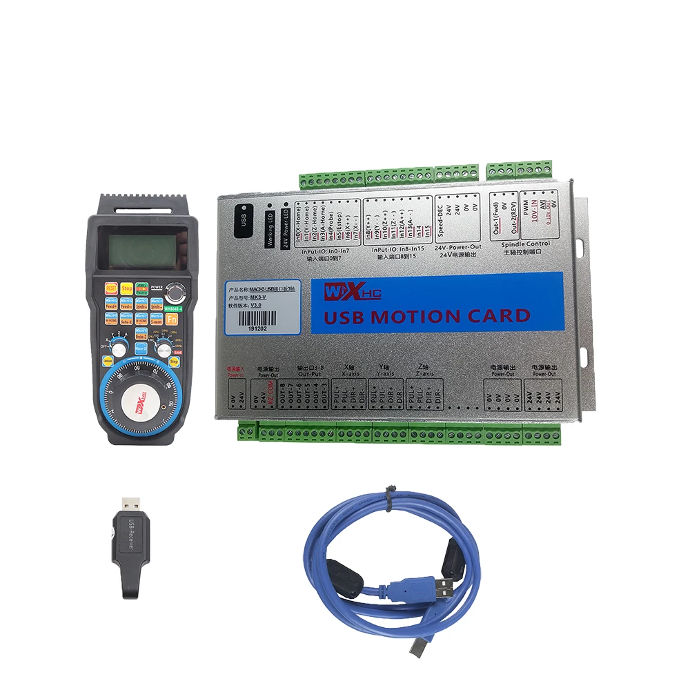 

CNC Mach3 контроллер 3/4 оси комплект 3/4 оси Mach3 USB контроллер движения + XHC 4 оси Беспроводная Mach3 MPG кулон руль WHB04B-4