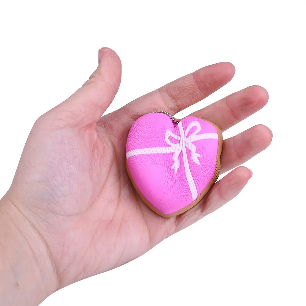 Lovely Heart Shape Slow Rising Fun Key Ring family friendship keychain Birthday Gift Soft Girly Heart pendant #A