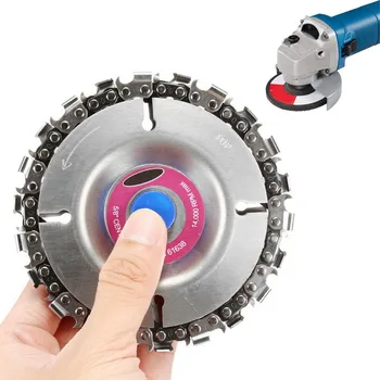 

1Pcs 16/22mm 4/5 Inches Wood Carving Disc And Chain Grinder Carving for Use With 4" Or 4-1/2",5"Angle Grinders Carving Tool