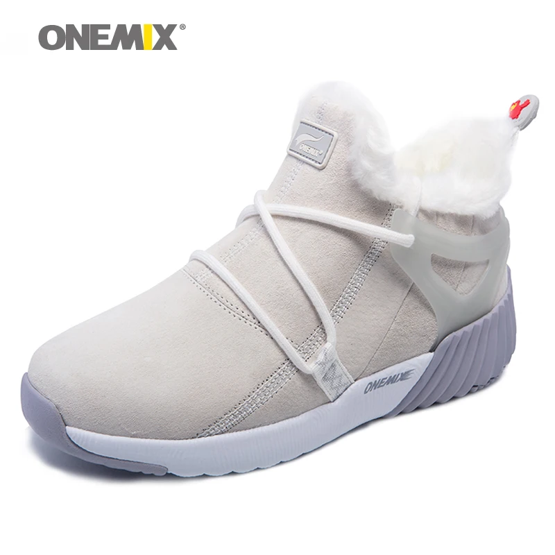 Женские зимние ботинки ONEMIX теплые кроссовки удобная обувь для бега спортивные