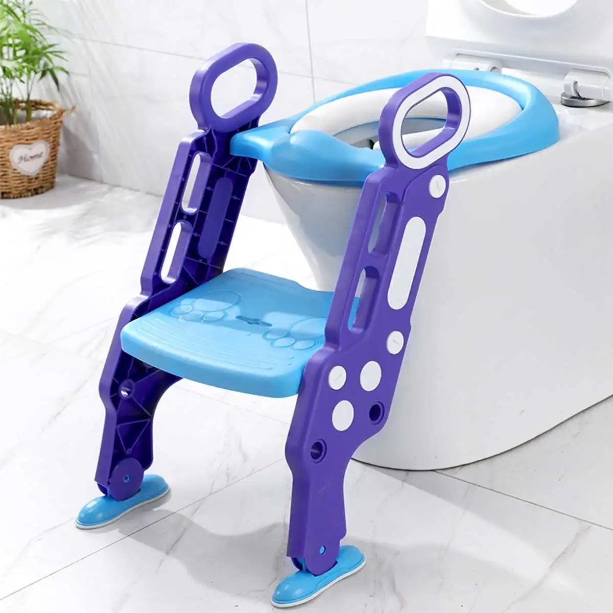 Blue Pulple Детский горшок, Детский горшок для унитаза, детское сиденье для унитаза, детский стул, сиденье для унитаза, Детский горшок, тренировочный стул, писсуар для путешествий - Цвет: Blue Pulple