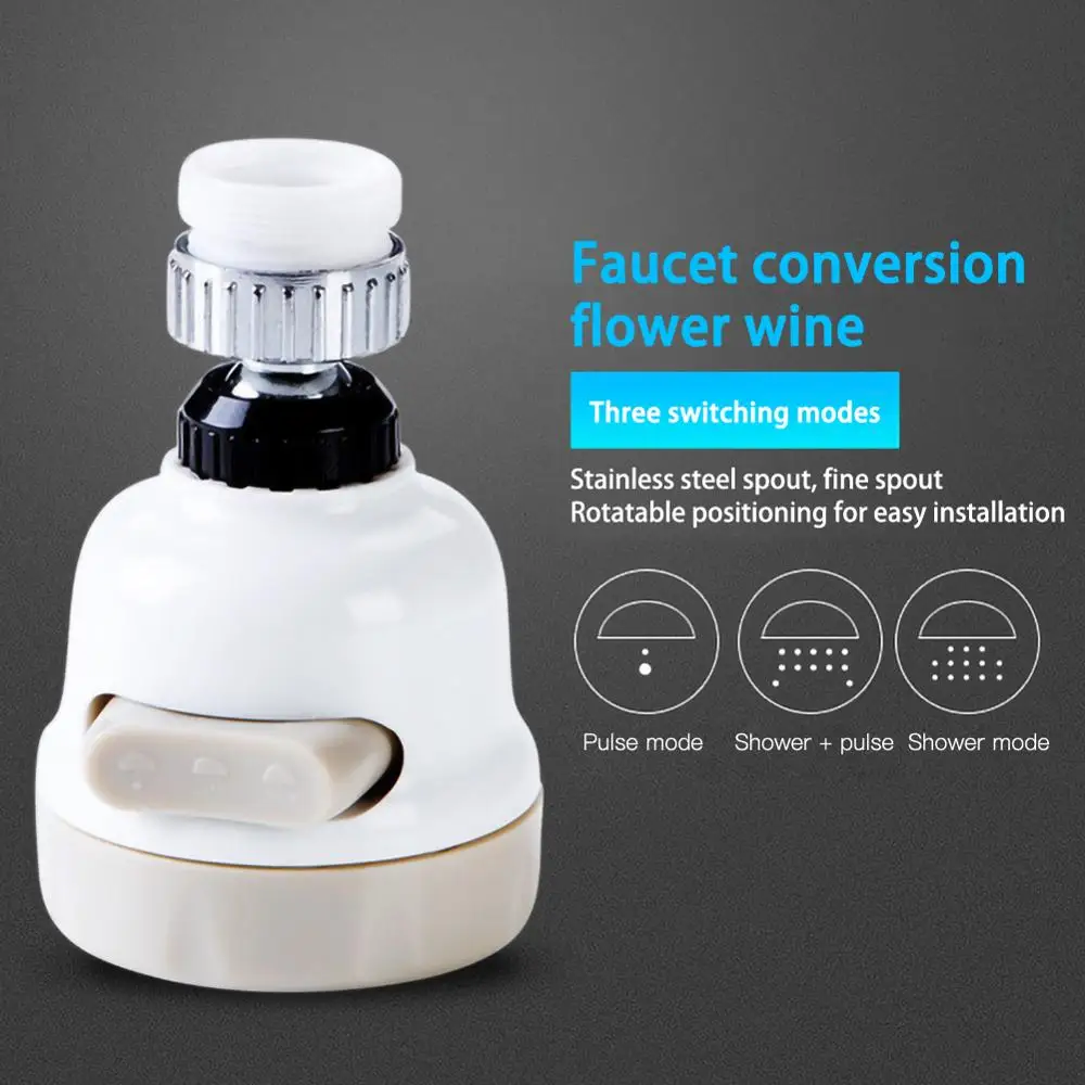 

Shower 3 Level Can Adjusting 360 Rotate Water Saving Faucet Tap Kitchen Bathroom Shower Faucet Filtered Faucet Accessories