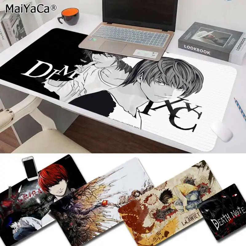 Забавная офисная мышь MaiYaCa Death Note геймерский мягкий коврик для мыши резиновый