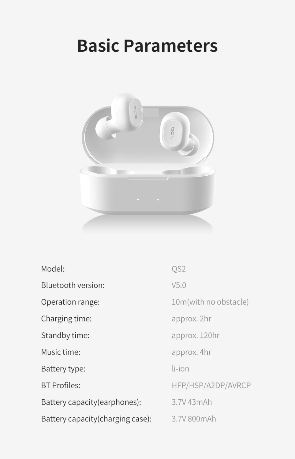 QCY T2C QS2 TWS наушники Bluetooth V5.0 3D стерео спортивные T2C Беспроводные наушники с двойным микрофоном, автоматическое подключение