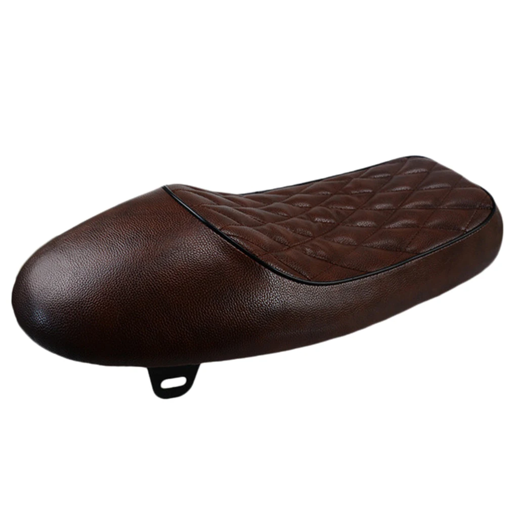 Brown Hump Saddle Cafe Racer Retro Seat Cushion For Honda CBR CL Suzuki GSR