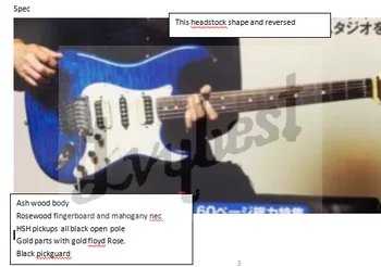 

Electric guitar customized body and headstock shape,lvybest logo,Reversed usually headsock shape,ash wood body,mahogany neck！