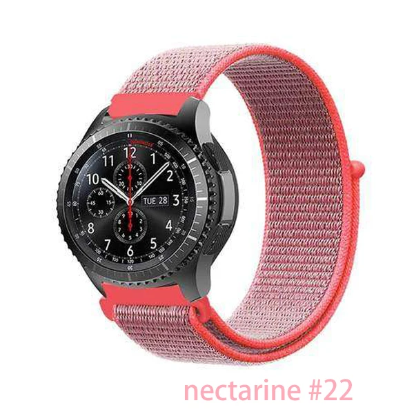 Galaxy watch band для samsung galaxy watch 46 мм 42 мм active 2 gear s3/huawei watch gt 2 ремешок 20 22 мм спортивный нейлоновый ремешок - Цвет ремешка: nectarine 22