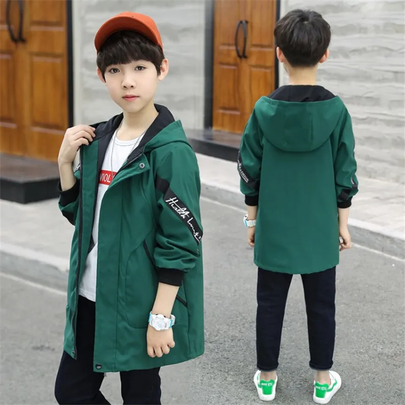 

2019 Spring Autumn Jackets For Boy Coat Bomber Jacket Green Boy's Windbreaker Jacket Kids Children Solid Jacket