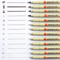 Lot de crayons à dessin, lignes fines, outils artistique, taille 005/01/02/03/04/05/08, 1.0, marqueurs 
