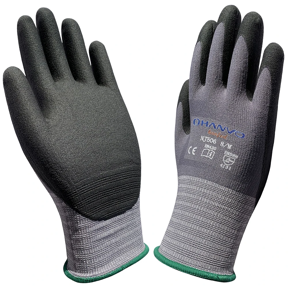 High Flex Nitrile Foam Work Gloves - Oil, Gas, Gardening, Abrasion Resistant